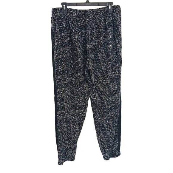 NYDJ Black Printed Jogger Pants Womens Size M Pull On Elastic Waist Tapered Leg - Picture 4 of 7